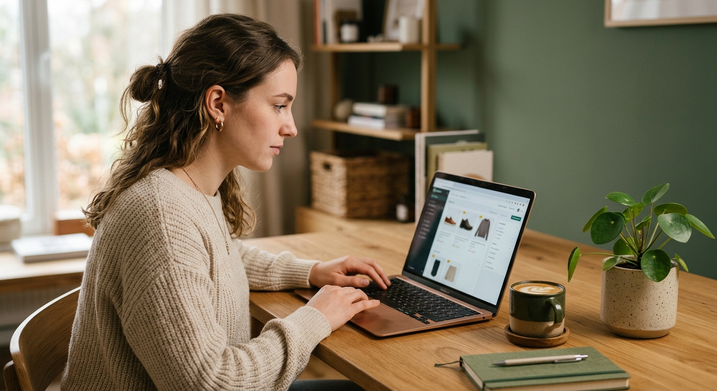 Illustration of a seller editing and exporting Amazon-ready listing fixes in the Luckee optimization workspace